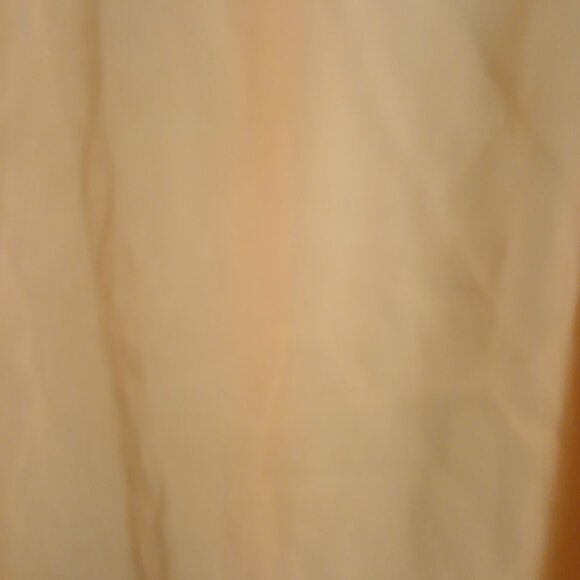 F21 Peach Light Coral Pastel Sheer Chiffon Off Shoulder Button Up Top Blouse L - Picture 13 of 13